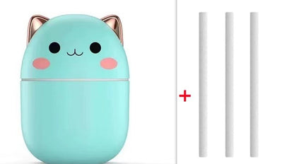 Mini Humidifier New Cute Pet Desktop Office Home Decor Gym From House A301 Duckweed Green With 3pcs filter element