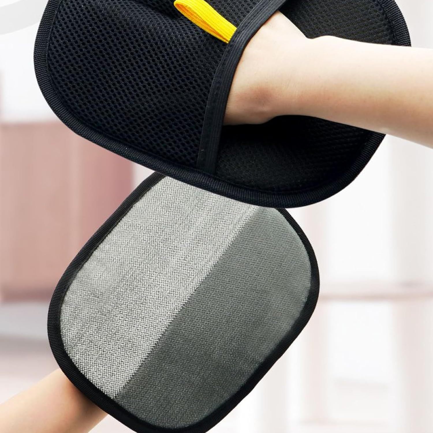 Pet Electrostatic Hair Removal Gloves Two-way Bristle Remover Pets DealSniper.net