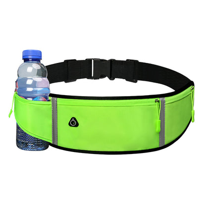 Sports Waist Bag With Pocket Light Slim Zip Running Belt Sports Gym From House Simple version kettle green