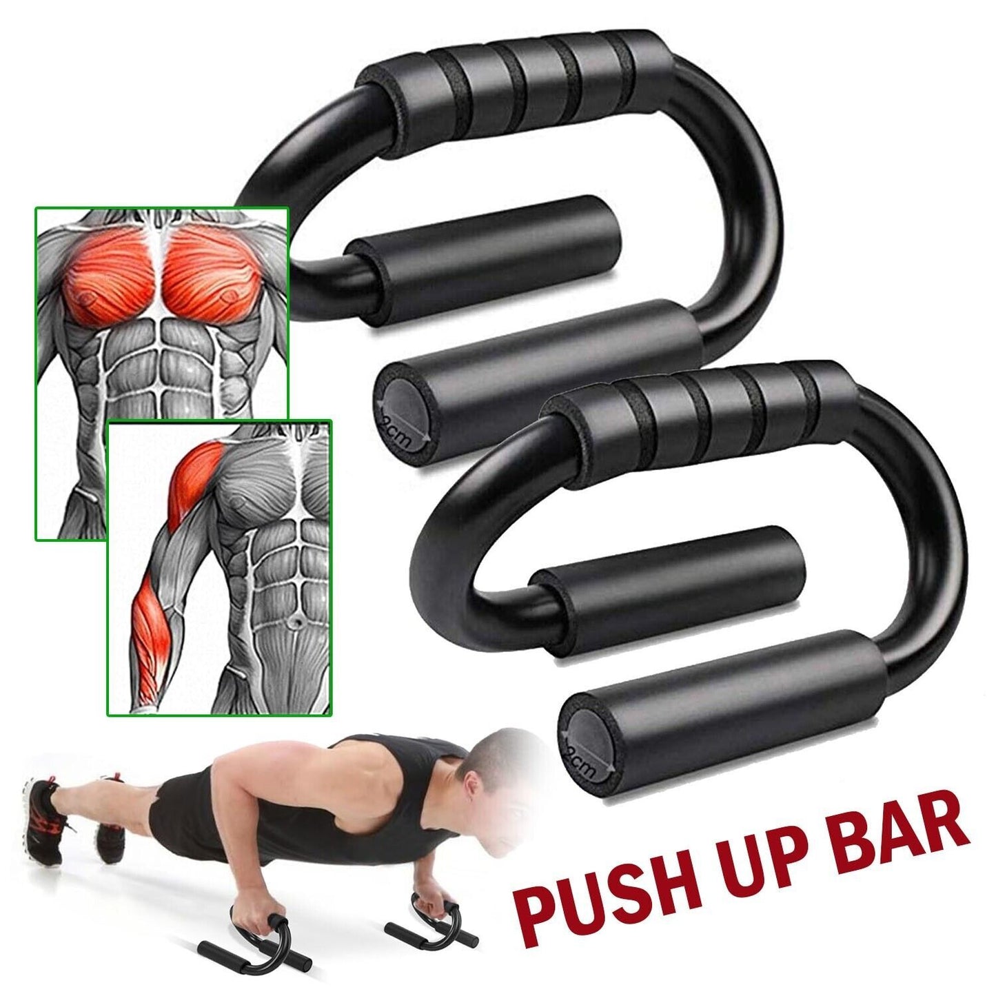 Body Sculptured Push Up Bars Press Handles Stands