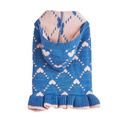 Small Dog Sweater Hoodies Dress Pets dealsniper-net Blue L