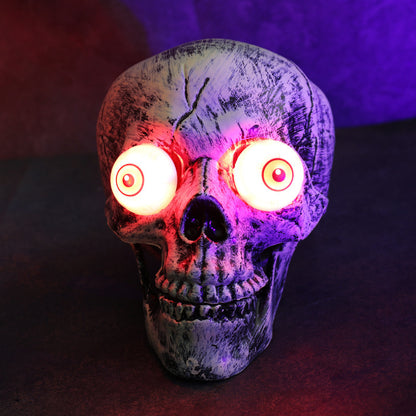 Halloween LED Light Up Skeleton Arm Hand Halloween Party Outdoor Garden dealsniper-net Convex Eye Bead Skull