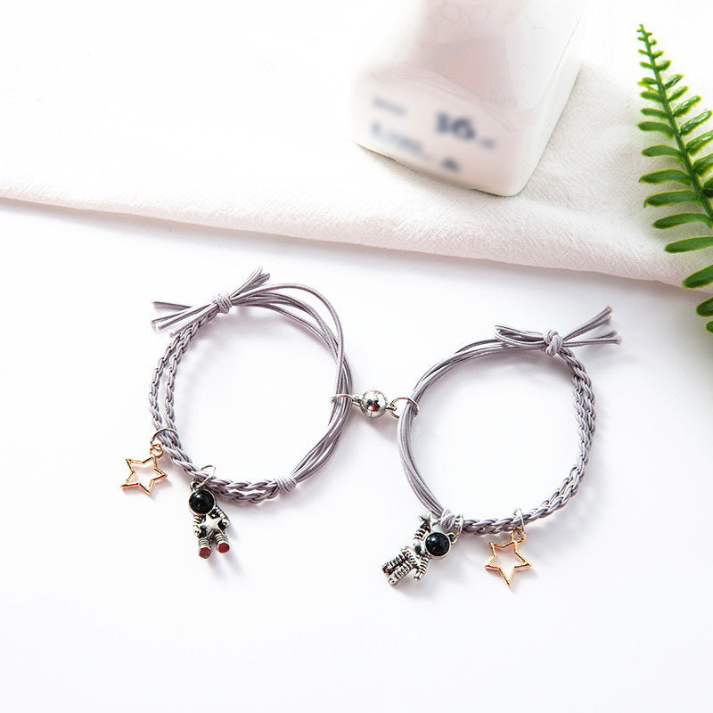 A Pair Of Magnetic Couple Bracelets Induce Vibration Jewelry dealsniper-net BR22Y03714