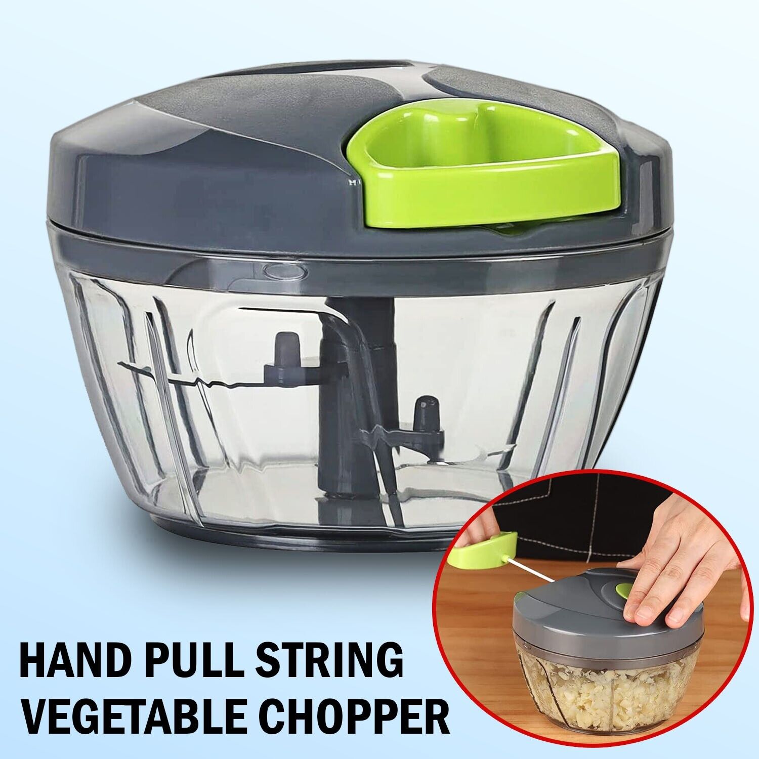 Hand Pull Chopper Vegetable Fruit Cutter Food Onion Veggie Dicer Slicer Kitchen Kitchen dealsniper-net