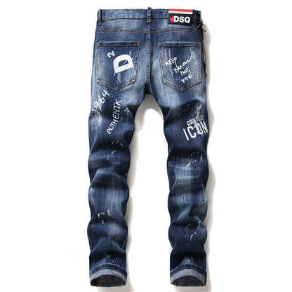 men jeans famous D2 Men slim jeans pants mens denim