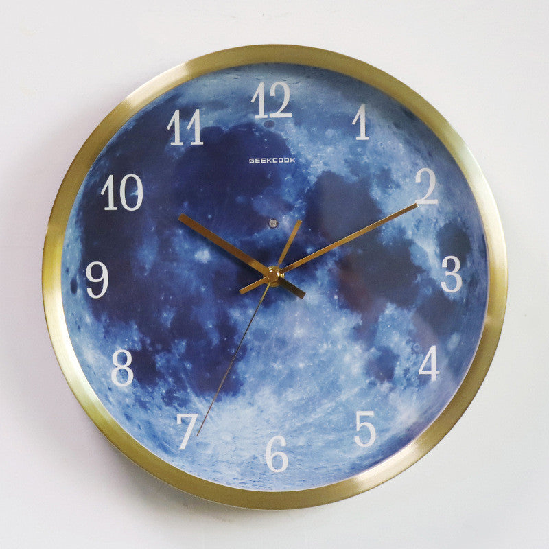 12-inch Wall Clock For Home Decoration Blue Moon Decor Home Decor dealsniper-net Gold