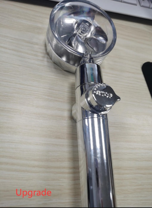 New Turbo Propeller Shower Head Water Saving High Pressure Flow