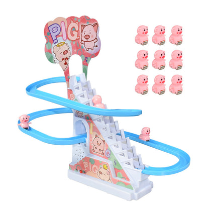 Electric Toy For Duckling Climbing Stairs Kids dealsniper-net Staircase pig 9piglets Charging version