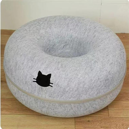Pet Bed Comfortable Round Cat Tunnel Pets Gym From House