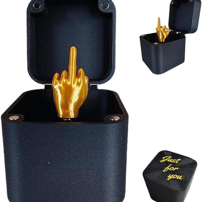 Christmas Interesting Prank Gift Middle Finger In Box Decoration