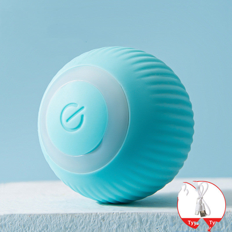 USB Rechargeable Gravity Electric Rolling Ball Electric Cat Toy Pets dealsniper-net Rolling Ball Blue USB Rechargeable