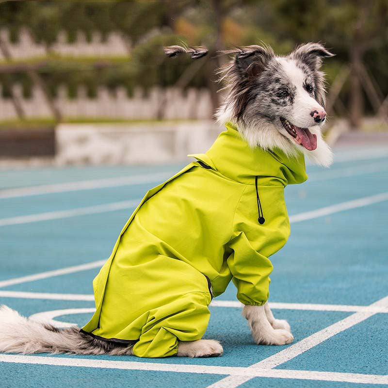 Raincoat Outdoor Waterproof Reflective Coat For Large Dogs And Pets Pets DealSniper.net Green L