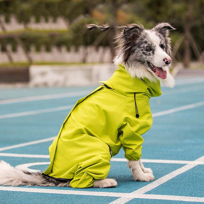 Raincoat Outdoor Waterproof Reflective Coat For Large Dogs And Pets Pets DealSniper.net Green L