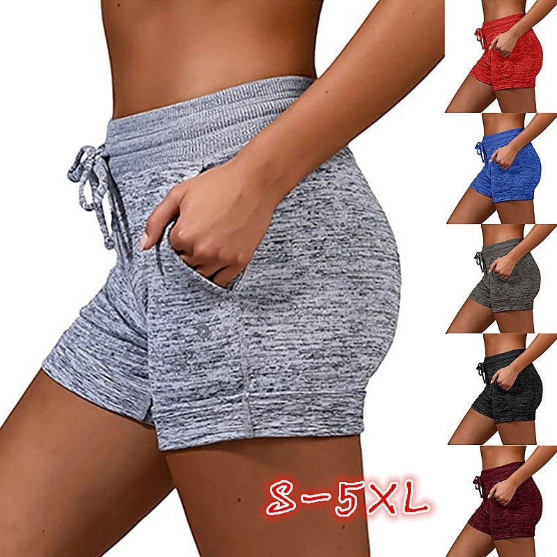 Women Shorts Quick-dry Lace-up Stretch Sports Pants Women dealsniper-net