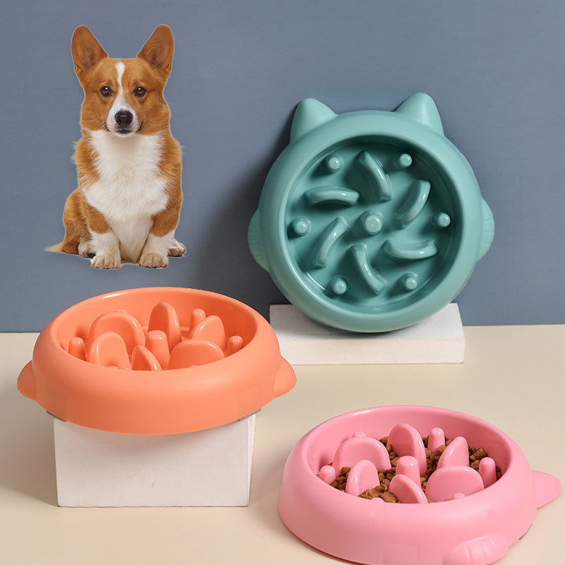 Pet Dog Cat Slow Feeder Bowls Anti Choking Slow Feeder Pets dealsniper-net