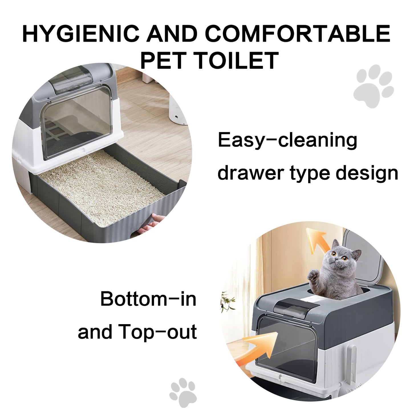 Super Large Capacity Cat Litter Box - Easy To Clean Pets dealsniper-net