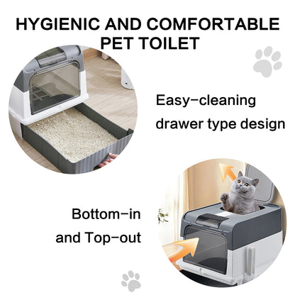 Super Large Capacity Cat Litter Box - Easy To Clean Pets dealsniper-net