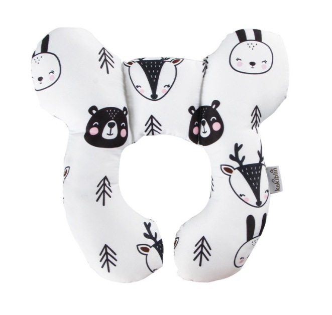 Infant Pillow Baby Bed U-Shaped Safety Seat Neck Guard Fixed Stereotyped Stroller Pillow Kids DealSniper.net Bear OPP
