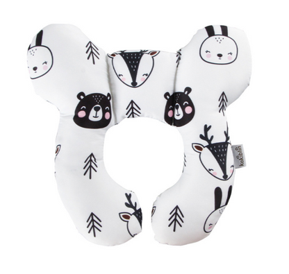 Infant Pillow Baby Bed U-Shaped Safety Seat Neck Guard Fixed Stereotyped Stroller Pillow Kids DealSniper.net Bear OPP