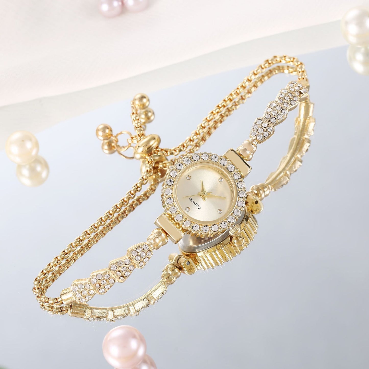 Fashion Luxury Women's Watch Gold Fine Strap Jewelry dealsniper-net Yellow