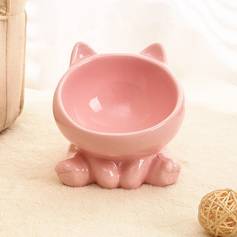 Ceramic Cat Bowl Cat Bowl Cat Food Bowl Neck Guard Pets dealsniper-net