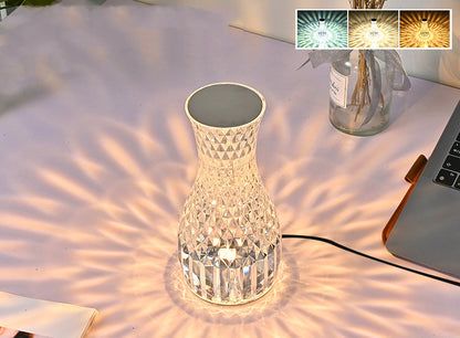 Vase Shape Atmosphere Crystal Lamp Table Lamp Home Home dealsniper-net Plug in 3colors USB