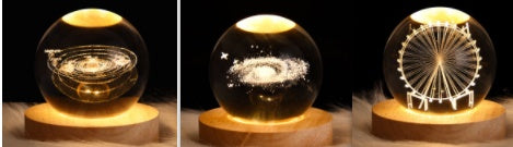 Luminous Starry Sky And Planets Moon Moon Crystal Ball Night Lamp
