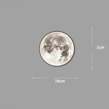 Moon LED Wall Light For Bedroom Kid's Room Foyer Home Decor dealsniper-net Three color 24x24x5cm