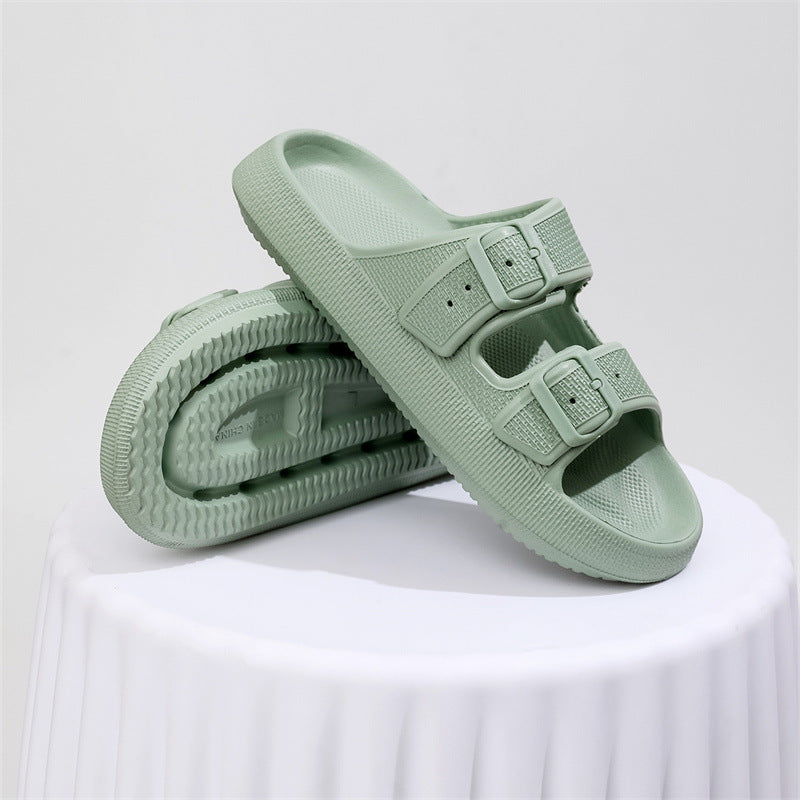 Summer Women Outdoor Indoor Thick-soled Eva Sandals And Slippers Women DealSniper.net Light Green 37to38