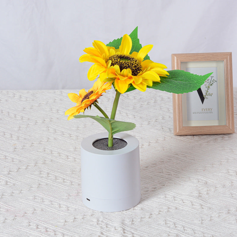 Rechargeable Sunflower Led Simulation Night Light Table Lamp Home Decor dealsniper-net 2Flowers USB