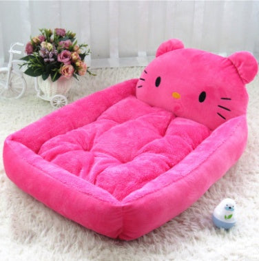Kennel removable and washable Teddy cartoon pet nest Pets DealSniper.net