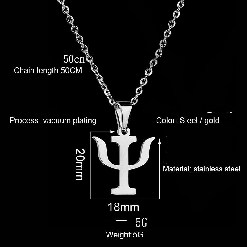 Simple Versatile Necklace Psychology PSI Symbol Jewelry dealsniper-net