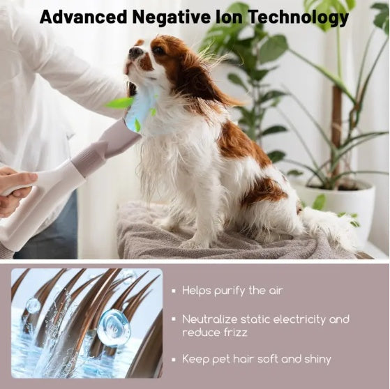 Dog Cat Hair Blower With Negative Ion Temperature Pets DealSniper.net
