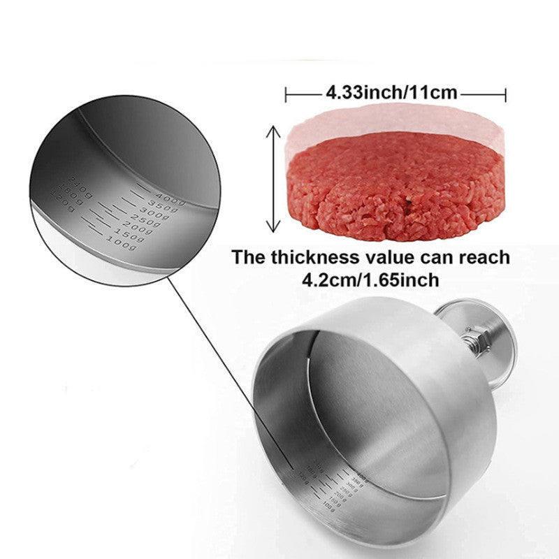 Stainless Steel Patties Mould Burger Meat Press Kitchen Gadgets Kitchen dealsniper-net
