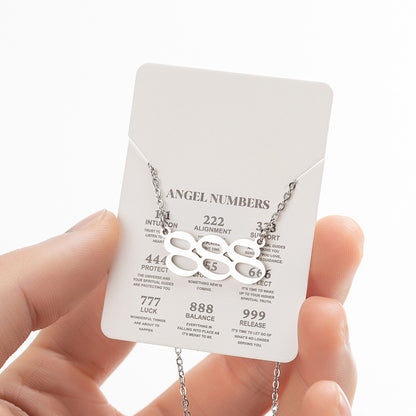 Women's New Angel Lucky Digital Pendant Necklace