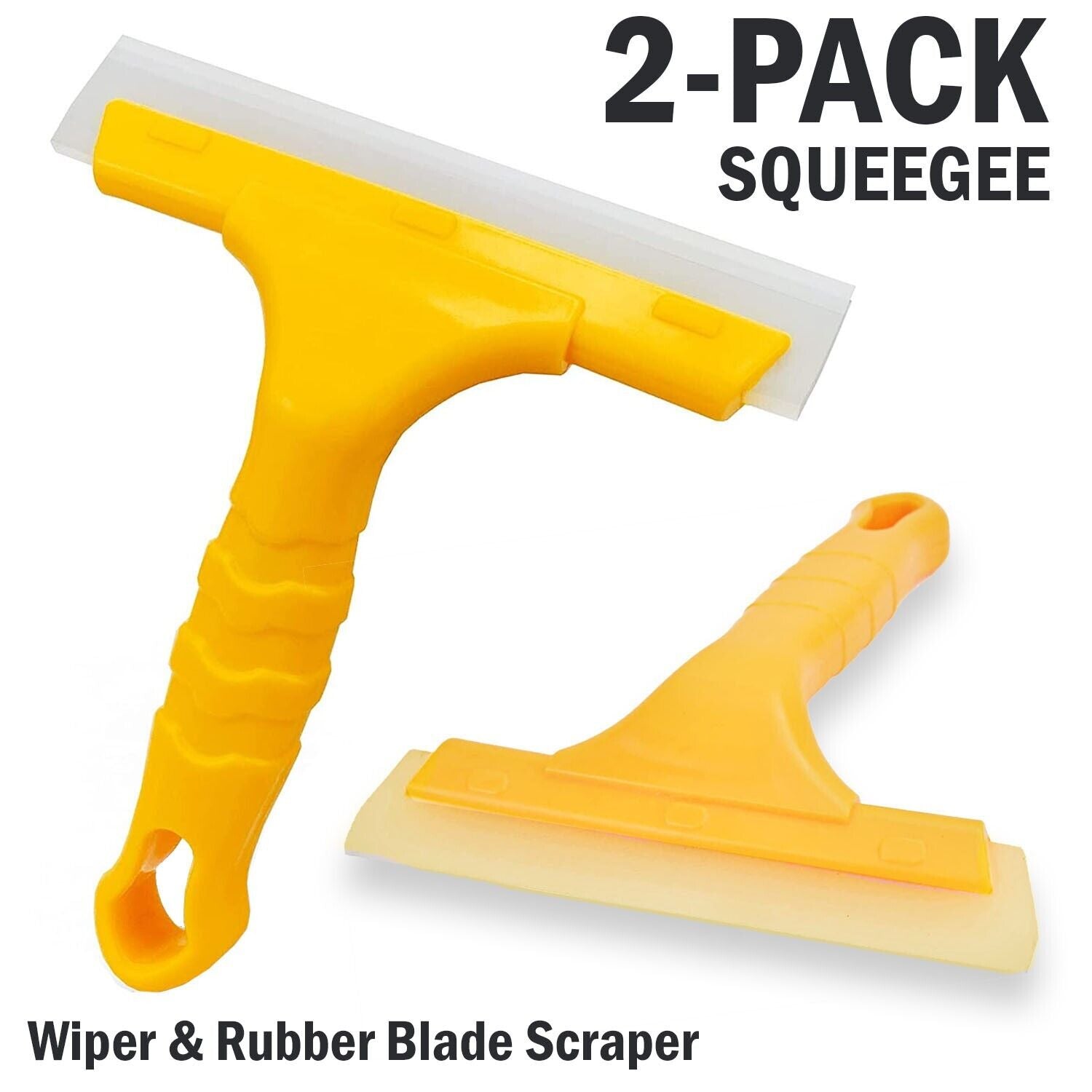 2X Window Squeegee Shower Cleaner Car Home Glass Wash Water Wiper Silicone Blade Home dealsniper-net