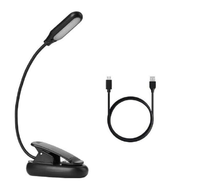 LED Reading Book Light With Flexible Clip USB Rechargeable Lamps For Reader Work Home dealsniper-net