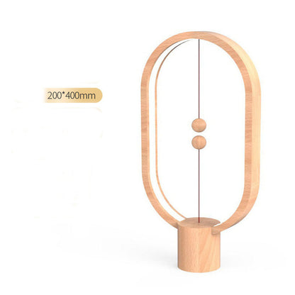 Creative Magnetic Balance Light LED Ornaments House DealSniper.net Beech oval USB