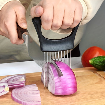 Onion Slicer Holder, Onion Holder For Slicing, 304 Stainless Steel Onion Slicer Cutter, Lemon Holder Slicer, Creative Onion Slicer Holder, Onion Slicer Cutter For Steak Tendons, Household Gadget, Kitc Kitchen DealSniper.net