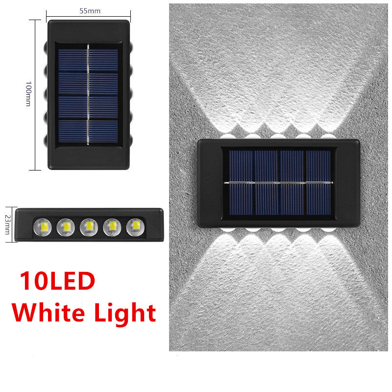 Solar Outdoor Garden Light Up And Down Glowing Atmosphere Garden dealsniper-net 10LED white White 1PCS