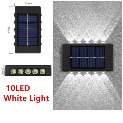 Solar Outdoor Garden Light Up And Down Glowing Atmosphere Garden dealsniper-net 10LED white White 1PCS