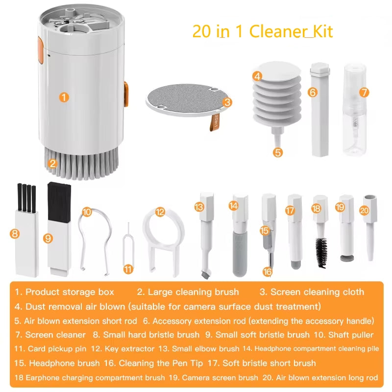 20 In 1 Laptop Phone Screen Cleaner Kit, Computer Keyboard Cleaning Brush Electronics dealsniper-net