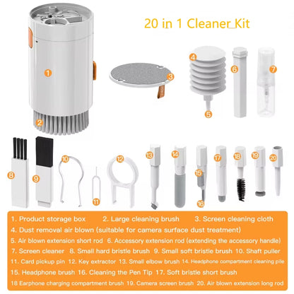 20 In 1 Laptop Phone Screen Cleaner Kit, Computer Keyboard Cleaning Brush Electronics dealsniper-net