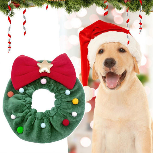 Christmas Pet Bow-knot Collar Friendly To Skin Xmas Pet Scarf Pets Gym From House