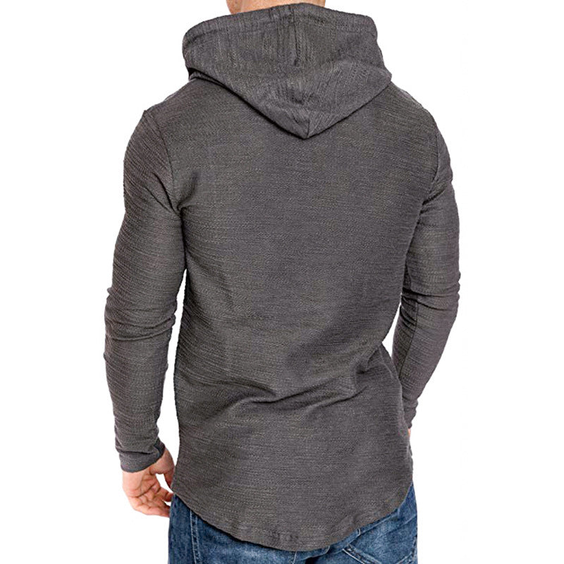 Men Hoodie Sweatshirt Casual Long Sleeve Slim Tops Gym T-shir Men dealsniper-net