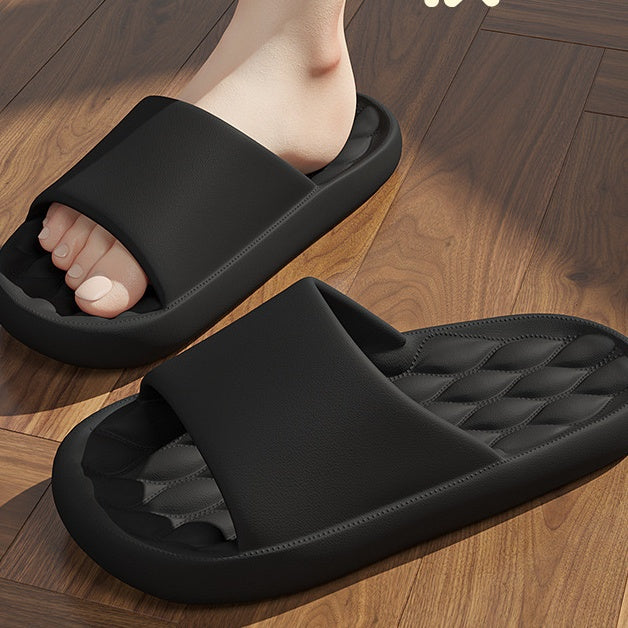 Soft Slippers Summer Floor Bathroom Shoes Women Men Women dealsniper-net Black 36and37