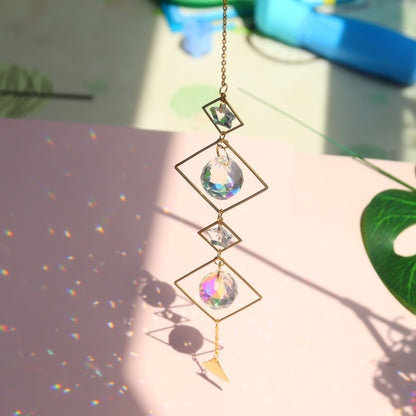 Crystal Sun Catcher Moon Star Wind Chime Pendant Deals DealSniper.net