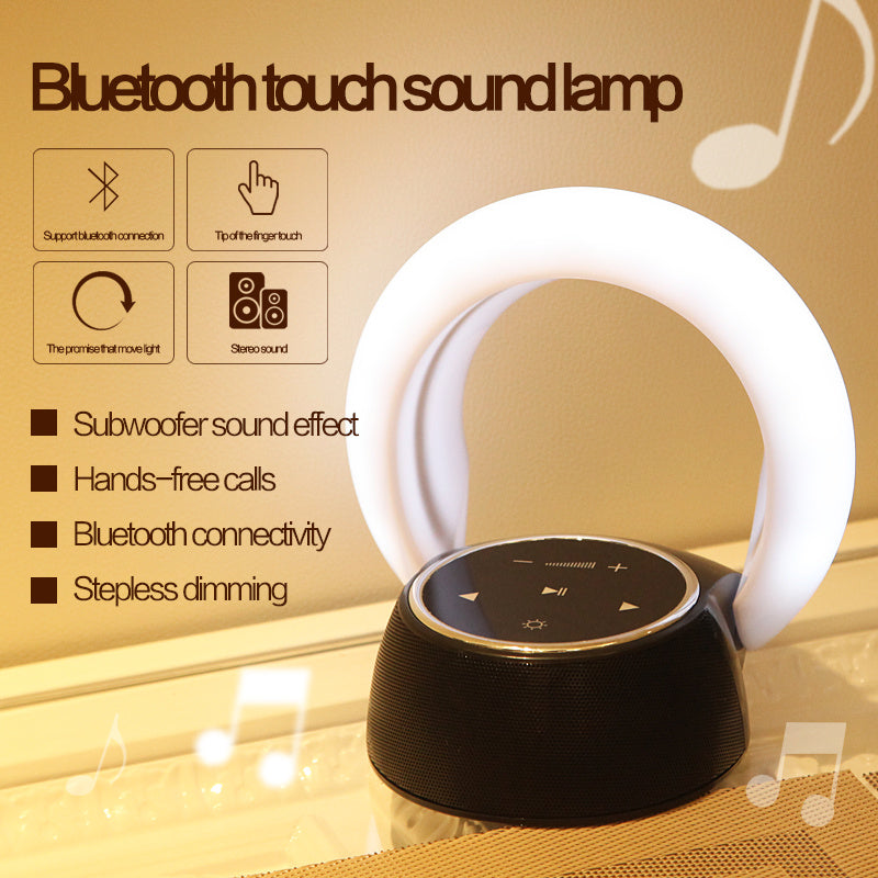 Creative Bluetooth Subwoofer Stereo Speaker LED Desk Lamp Home dealsniper-net