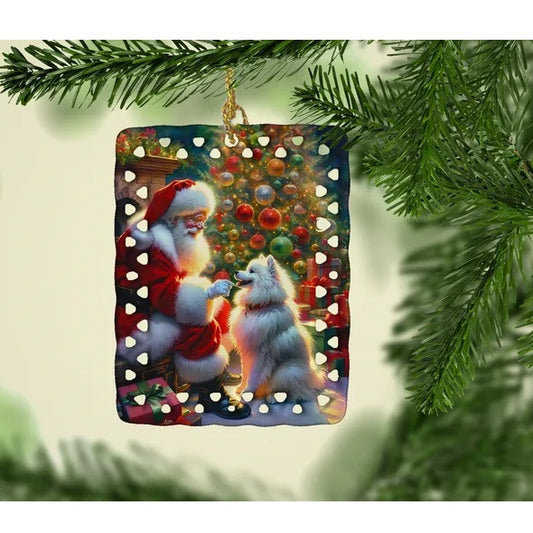 Santa Claus Porcelain Ornament Christmas Tree Hanging