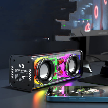 Bluetooth Speaker Transparent Mecha High Power Gadgets DealSniper.net Black USB